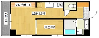 ノーブル平和大通り【6階】の間取り