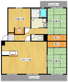 ウイングマンション【4階】の間取り