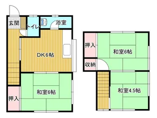 尾長東アパート【東側号室】の間取り