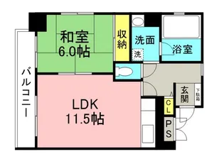 グレイスKIMURA【6階】の間取り
