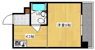 CALM東観音【604号室】の間取り