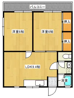 葵アパート【1階】の間取り