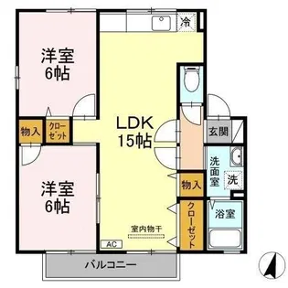 セジュール清水B棟【1階】の間取り