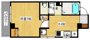 リバーウォーク広瀬【4階】の間取り
