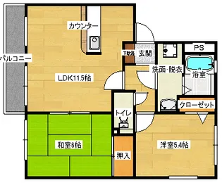 フォブールトロワ向井【3階】の間取り
