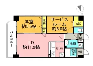 LION平和大通【10階】の間取り