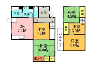 広島県広島市南区南大河町【一戸建】の間取り