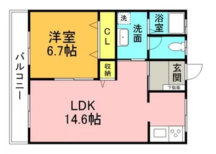 フレシール若草【3階】の間取り