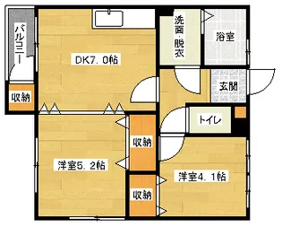 メゾンフレール【1階】の間取り