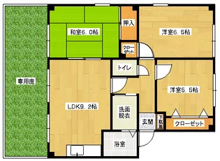 フォブール2中村【1階】の間取り