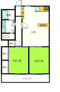 コーポサンシティ光町【2階】の間取り
