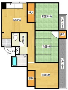 第二吉岡ビル【6階】の間取り