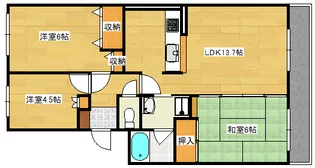 ハイネス楠【1階】の間取り
