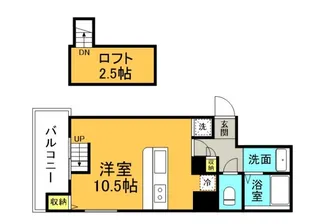 プロヴァンス東白島【7階】の間取り