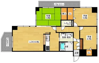 サンシティ安東駅前プラザ【4階】の間取り