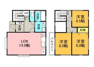 広島県安芸郡府中町大須1丁目【一戸建】の間取り
