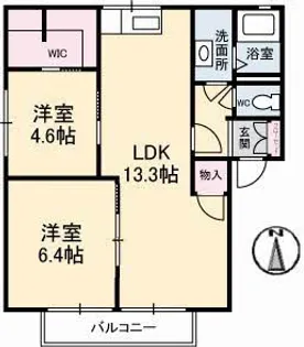 エイティー隅本A棟【2階】の間取り