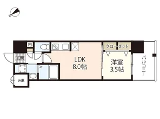 S-RESIDENCE空港通りawesomeの間取り