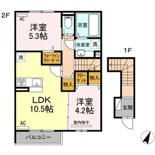 オルキス井口【2階】の間取り