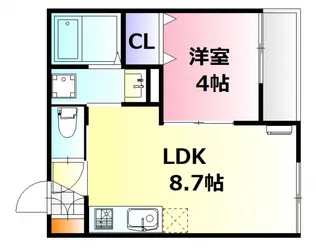 アーデル牛田新町A棟【3階】の間取り