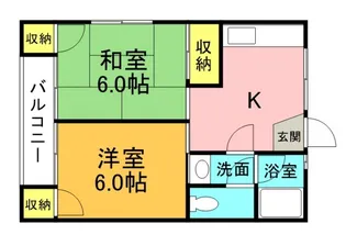 万田マンション【3階】の間取り