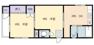 アインズコーポ戸坂【1階】の間取り