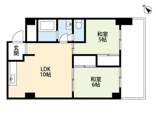 コーポ安古市【6階】の間取り