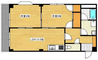 サンリット船本【1階】の間取り