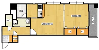 ベリーノ竹屋町【4階】の間取り