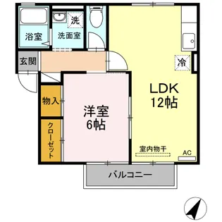 メゾンつつじケ丘B棟【1階】の間取り