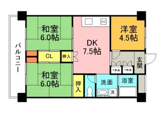 グランドハイツ山根【503号室】の間取り