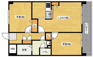 コーポハピネス【5階】の間取り