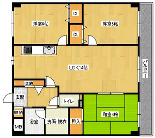 CaroCasaA棟の間取り