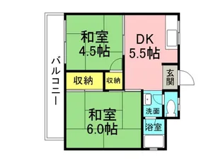 山本マンション【4階号室】の間取り