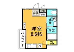 CLOVERNAGATSUKA【1階】の間取り