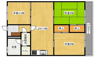 EST中筋【304号室】の間取り