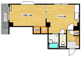 コーポ西翠【507号室】の間取り