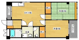 ハイタウン庚午北【4階】の間取り