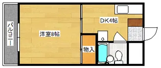 ベルメゾン田方【205号室】の間取り
