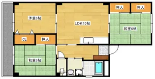 鈴峰ビル【6階】の間取り