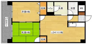 グラディール堺町【5階】の間取り