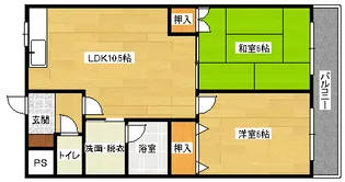 アンフォーラ宮脇【3階】の間取り