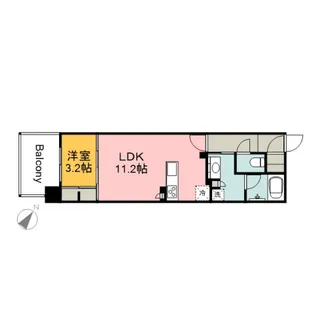 グラディス西広島駅前ザタワー【2階】の間取り
