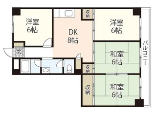 リバーサイド観音【4階】の間取り