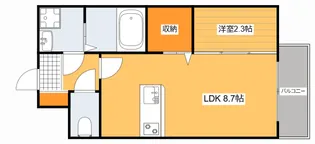 シャインライズ江波【3階】の間取り