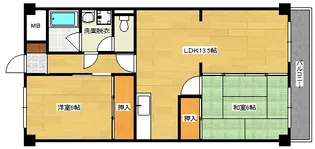 コーポ井口台【208号室】の間取り