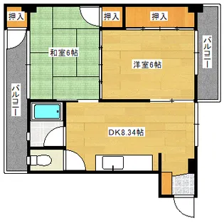 コーポ福島【3階】の間取り