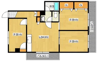 安本ビル【504号室】の間取り