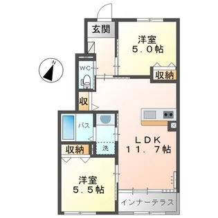カーサ牛田本町の間取り