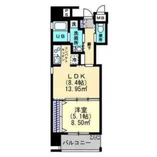 ゲミュートリッヒカイト【10階】の間取り